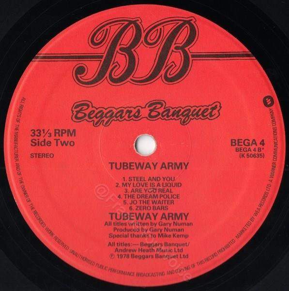 BEGA 4 1979 B Side Label.